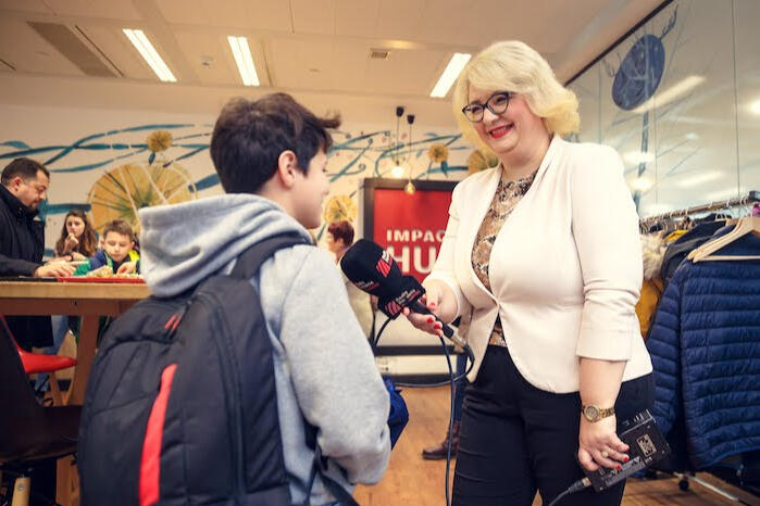 Moment din cadrul unui eveniment Kids in Tech